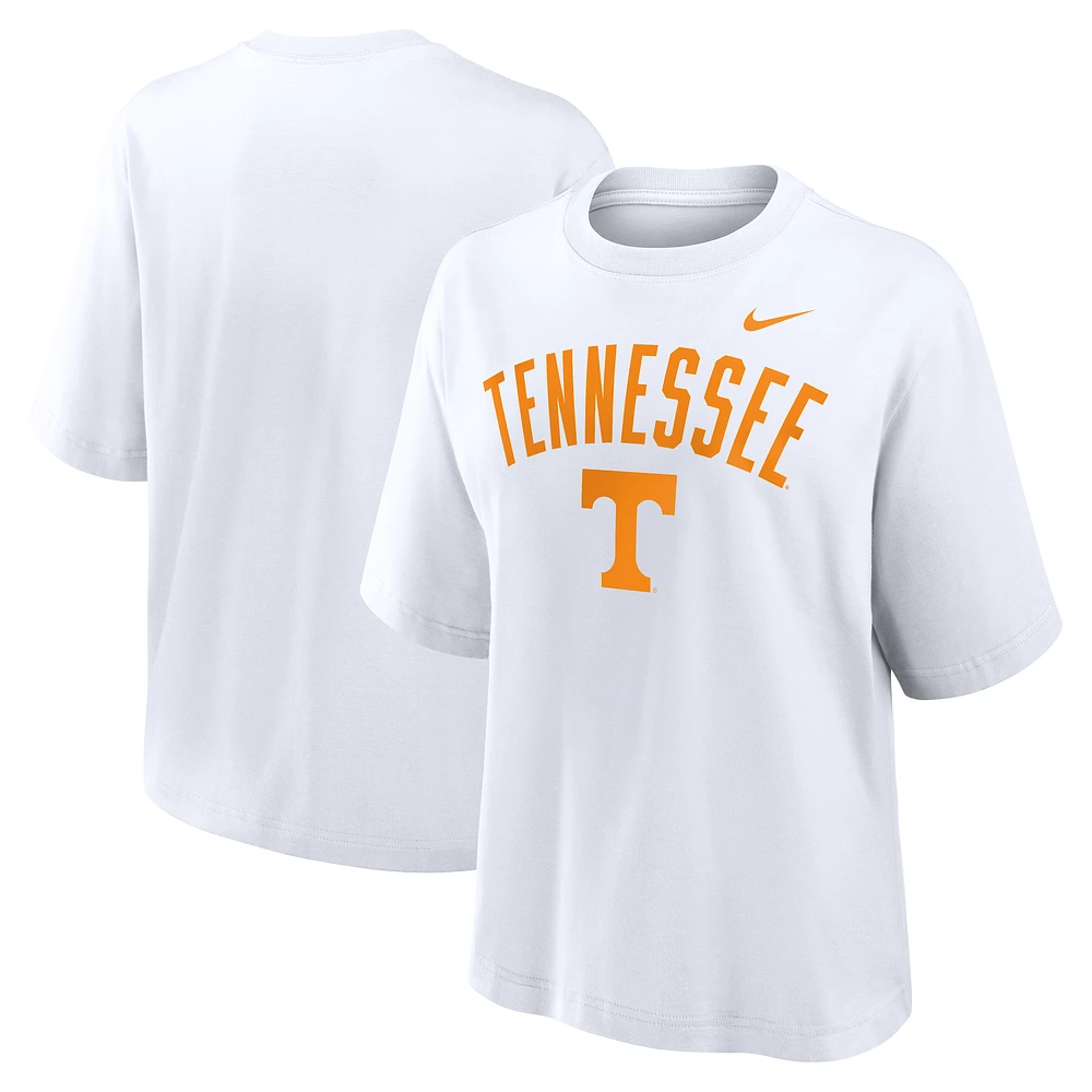 Women's Nike White Tennessee Volunteers Campus Bold Boxy T-Shirt