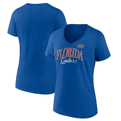 Women's Fanatics Royal Florida Gators Fundamentals Script Foil T-Shirt