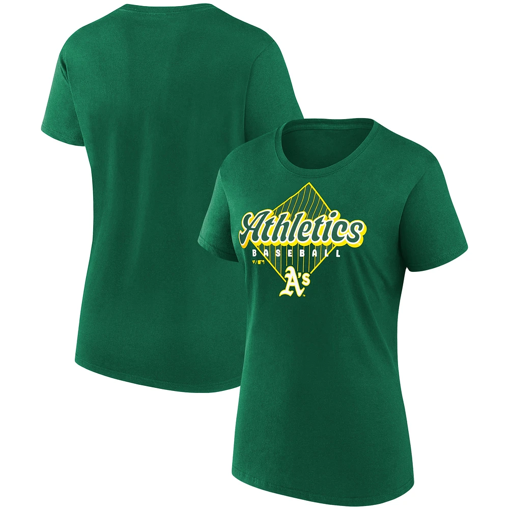 Women's Fanatics Green Athletics Cotton T-Shirt