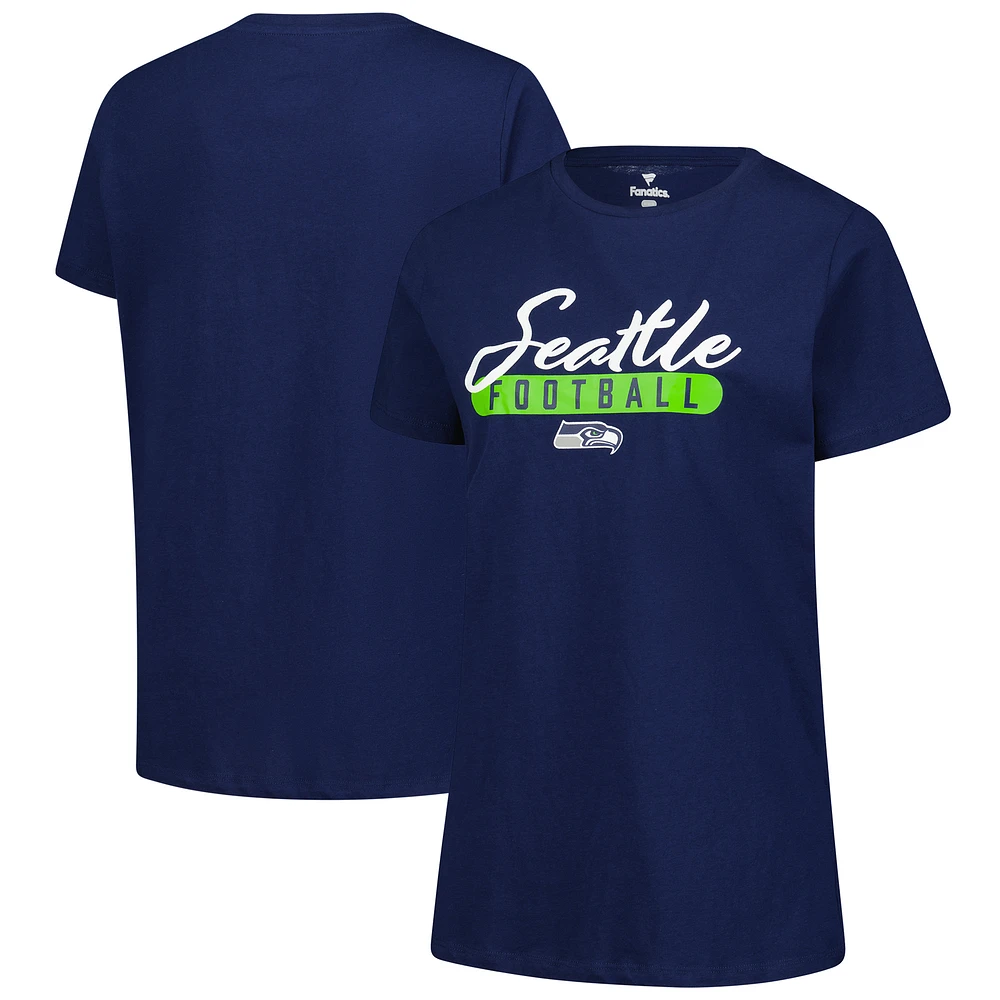 Women's Fanatics College Navy Seattle Seahawks Team T-Shirt