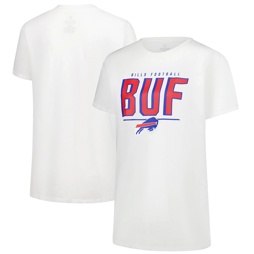 Women's Fanatics White Buffalo Bills Cheerleader T-Shirt