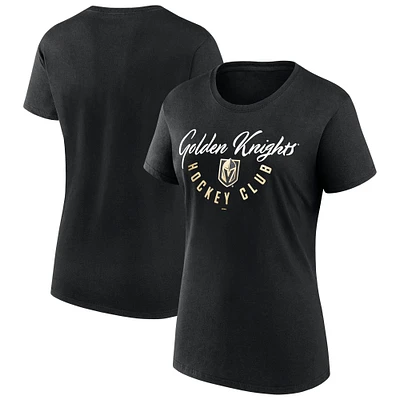 Women's Fanatics Black Vegas Golden Knights Top Shelf T-Shirt