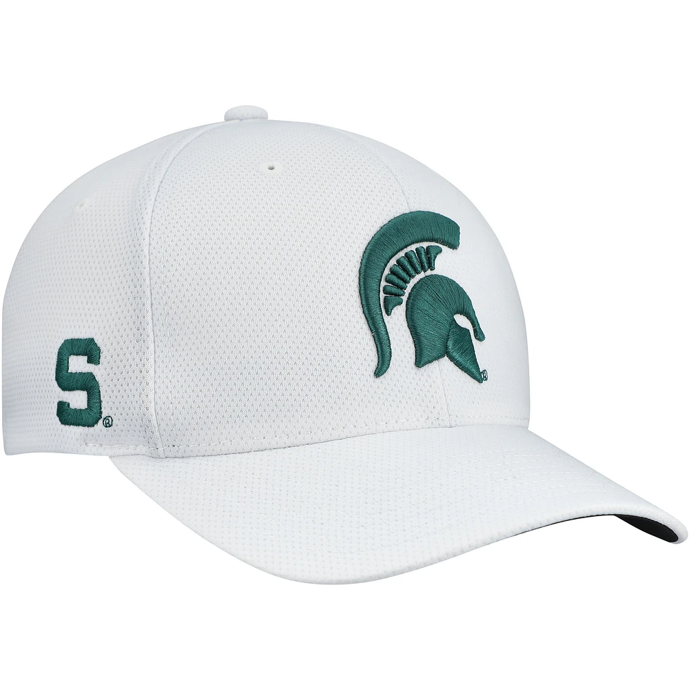 Men's Top of the World White Michigan State Spartans Reflex Hybrid Tech Flex Hat