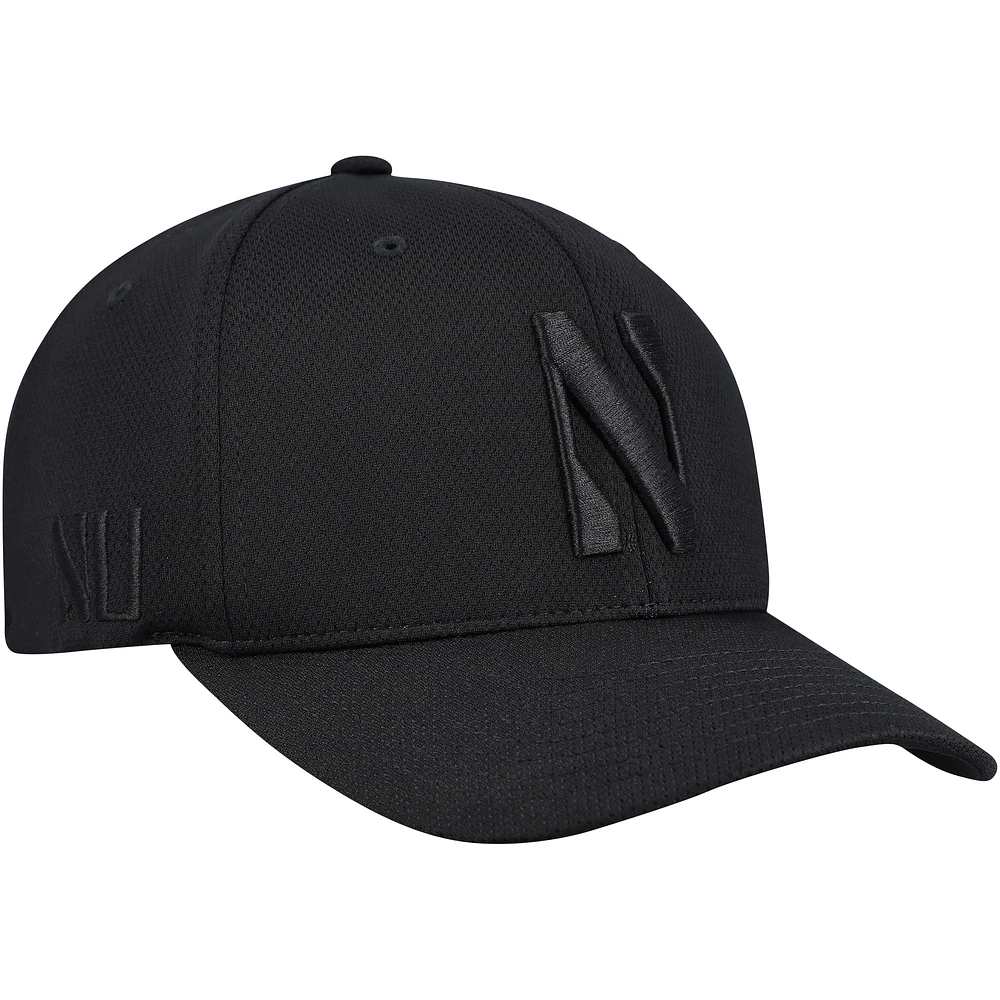 Men's Top of the World Black Northwestern Wildcats Reflex Hybrid Tech Flex Hat