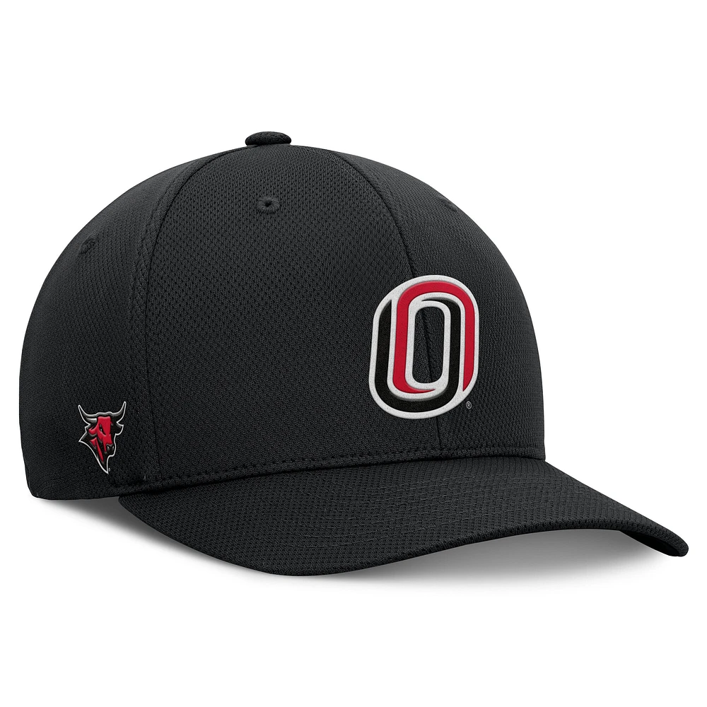 Men's Top of the World Black Nebraska Omaha Mavericks Reflex Performance Flex Hat