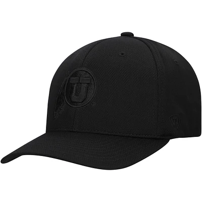 Men's Top of the World Black Utah Utes Reflex Performance Flex Hat