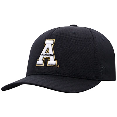 Men's Top of the World Black Appalachian State Mountaineers Reflex Flex Hat