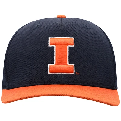 Men's Top of the World Navy Illinois Fighting Illini Reflex Two-Tone Flex Hat