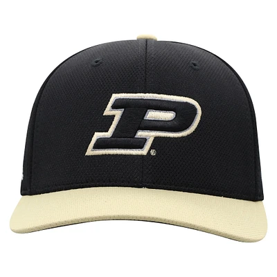 Men's Top of the World Black Purdue Boilermakers Reflex Two-Tone Flex Hat