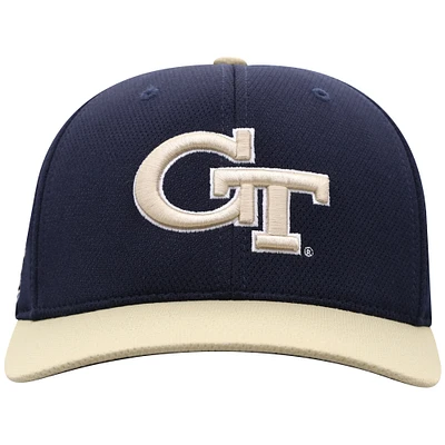 Men's Top of the World True Navy Georgia Tech Yellow Jackets Reflex Two-Tone Flex Hat