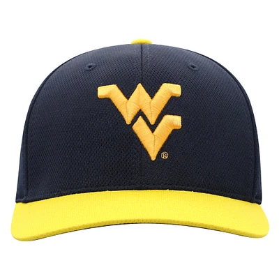 Men's Top of the World True Navy West Virginia Mountaineers Reflex Two-Tone Flex Hat