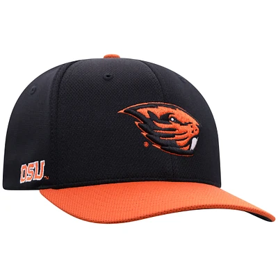 Men's Top of the World Black Oregon State Beavers Reflex Fitted Hat