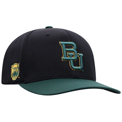 Men's Top of the World Black Baylor Bears Reflex Fitted Hat