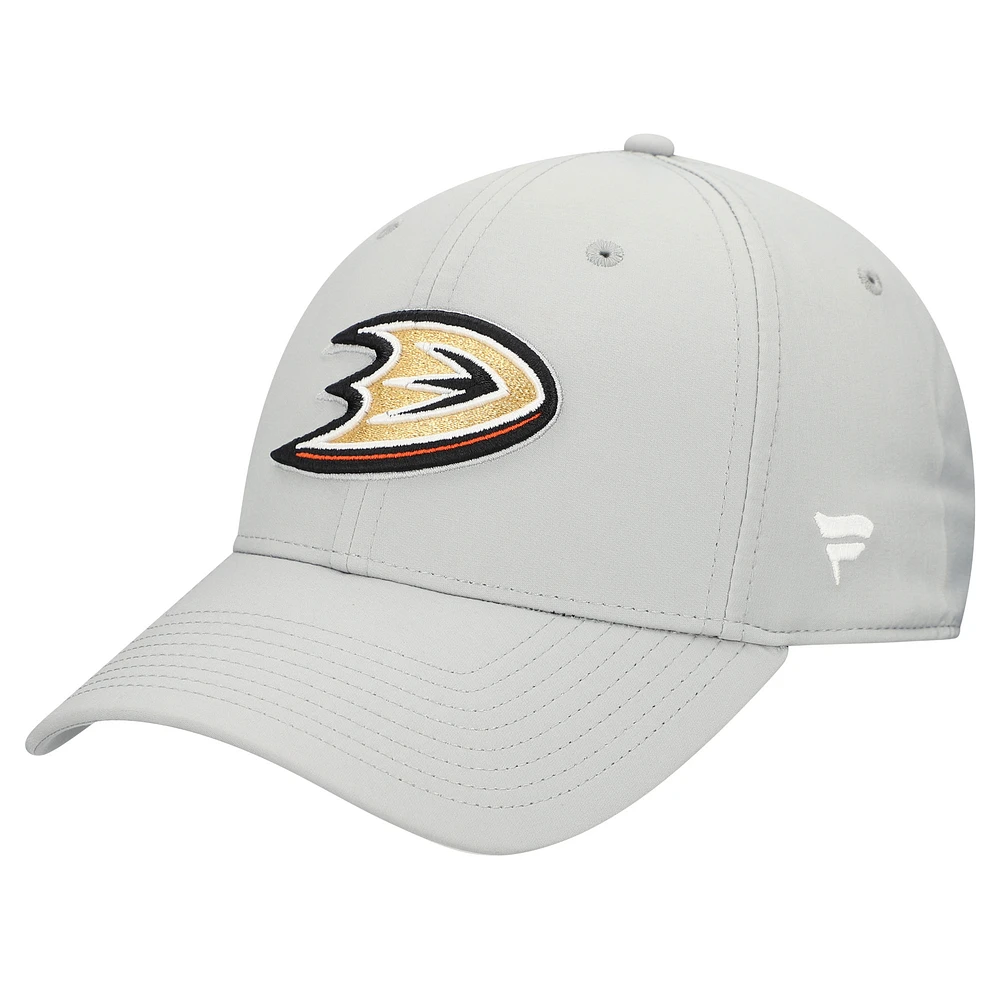 Men's Fanatics Gray Anaheim Ducks Primary Logo Core Flex Hat