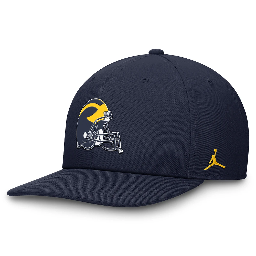 Men's Jordan Brand Navy Michigan Wolverines Dry-FIT Pro Adjustable Hat