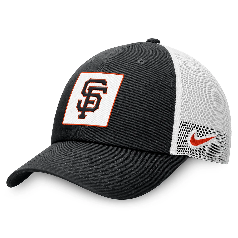 Men's Nike Black San Francisco Giants Rise Adjustable Trucker Hat