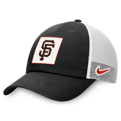 Men's Nike Black San Francisco Giants Rise Adjustable Trucker Hat