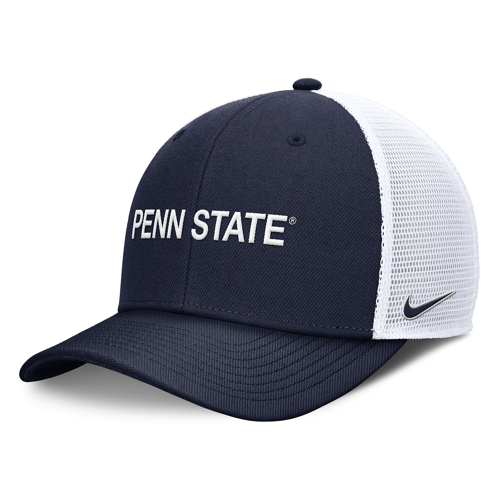 Men's Nike Navy Penn State Nittany Lions Rise Performance Adjustable Trucker Hat