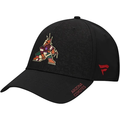Men's Fanatics Black Arizona Coyotes Authentic Pro Rink Fitted Hat