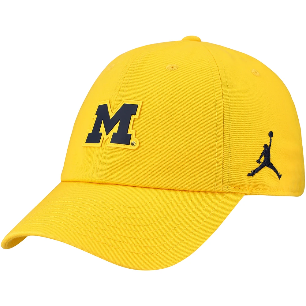 Men's Jordan Brand Maize Michigan Wolverines Club Swoosh Performance Adjustable Hat