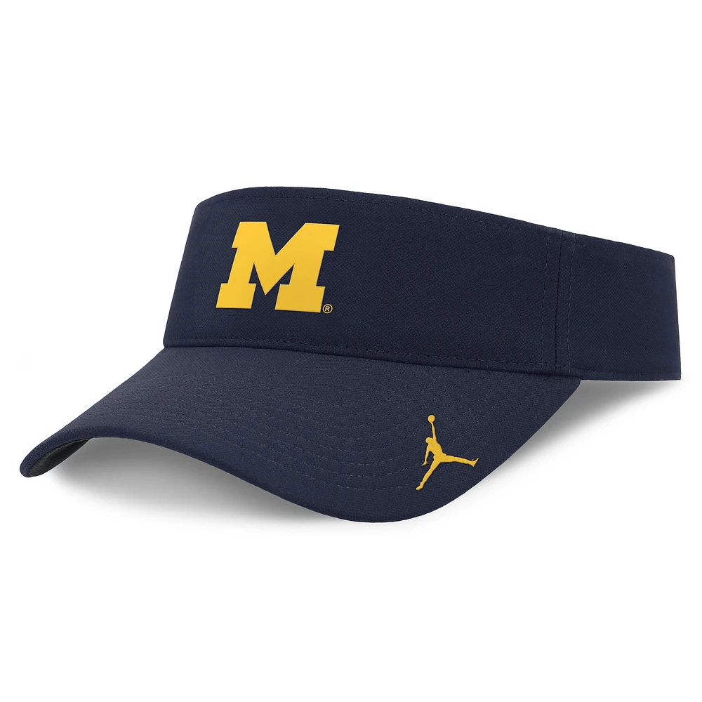 Men's Jordan Brand Navy Michigan Wolverines Ace Performance Adjustable Visor