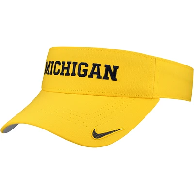 Men's Nike Maize Michigan Wolverines On-Field Ace Performance Adjustable Visor