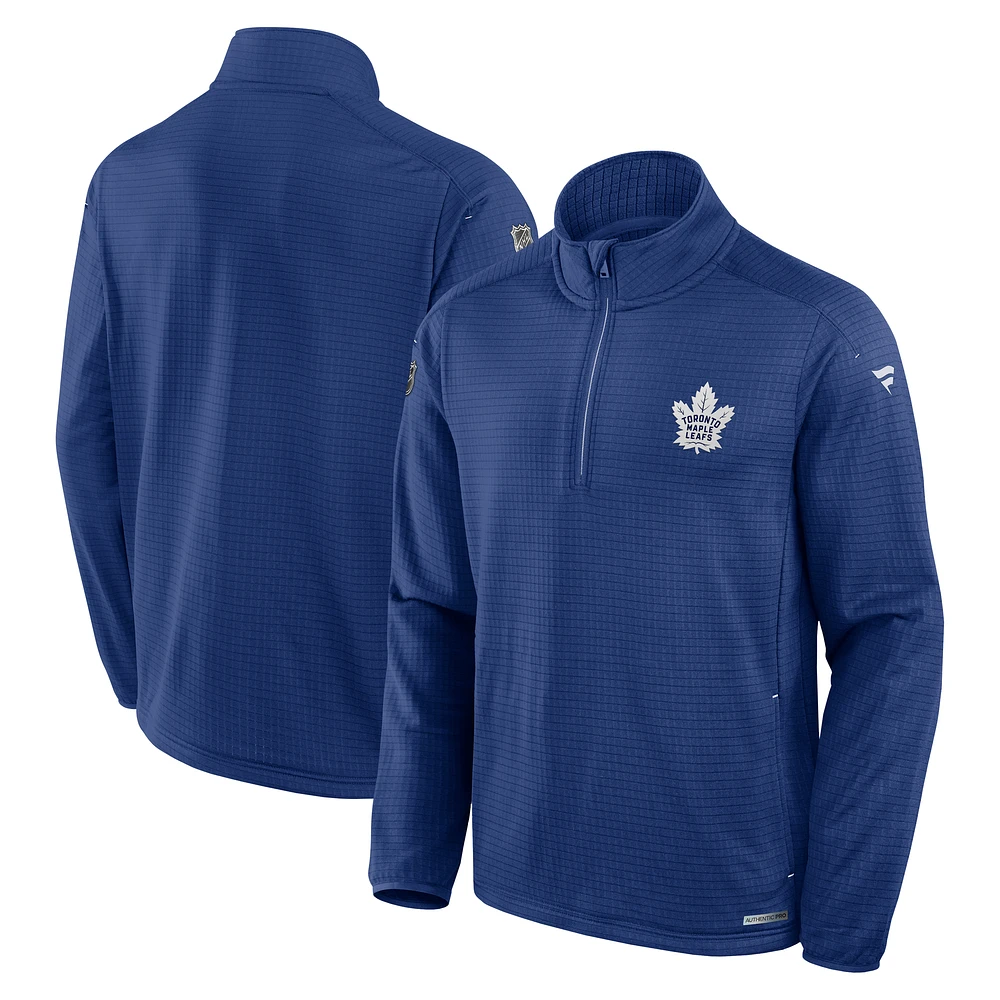Men's Fanatics Toronto Maple Leafs Authentic Pro Rink Quarter-Zip Top