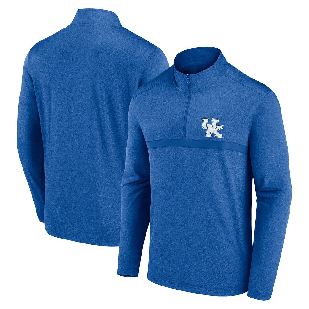 Men's Heather Royal Kentucky Wildcats Head to Quarter-Zip Top