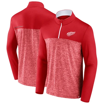 Men's Fanatics Red Detroit Red Wings Iconic Defender Quarter-Zip Jacket