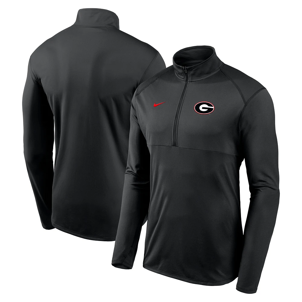 Men's Nike Black Georgia Bulldogs Primary Logo Element Half-Zip Pullover