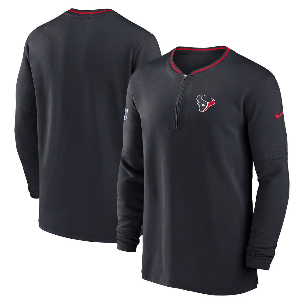 Men's Nike Black Houston Texans Coach Half-Zip Sweatshirt
