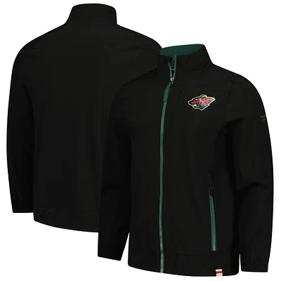Men's Fanatics Black Minnesota Wild Authentic Pro Rink Coaches Full-Zip Jacket