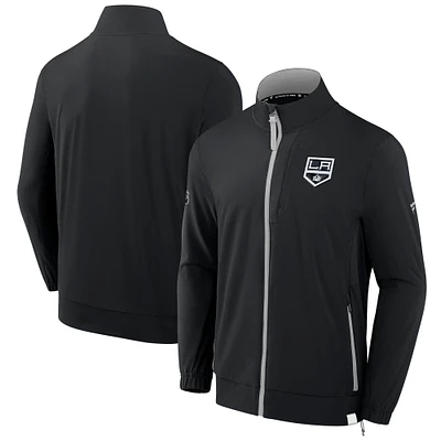 Men's Fanatics Black Los Angeles Kings Authentic Pro Rink Coaches Full-Zip Jacket