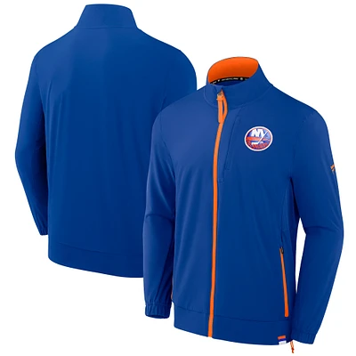 Men's Fanatics Royal New York Islanders Authentic Pro Full-Zip Coaches Jacket