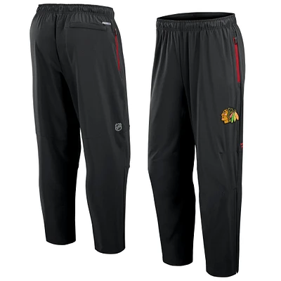 Men's Fanatics Black Chicago Blackhawks Authentic Pro Rink Coaches Pants