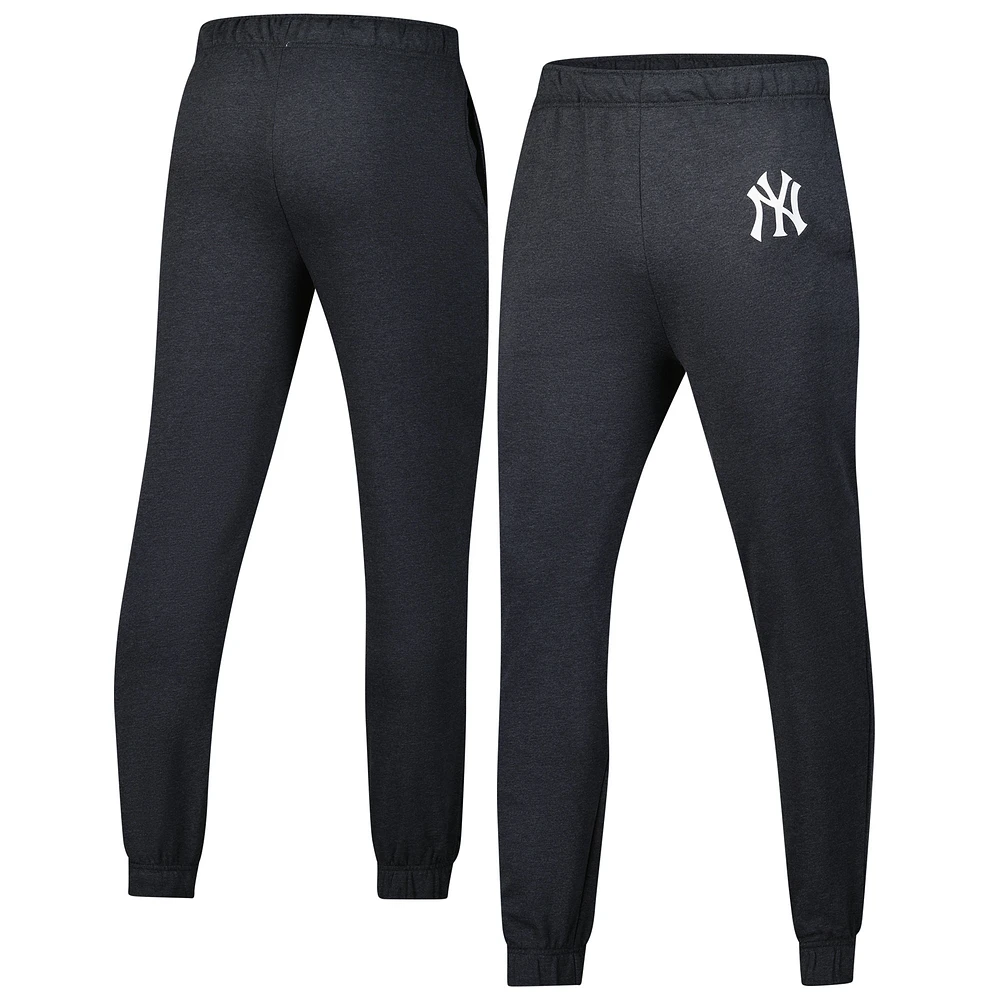 Men's Fanatics Heather Charcoal New York Yankees Fleece Jogger Pants