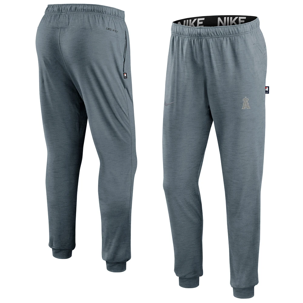 Men's Nike Heather Gray Los Angeles Angels Travel Performance Pants