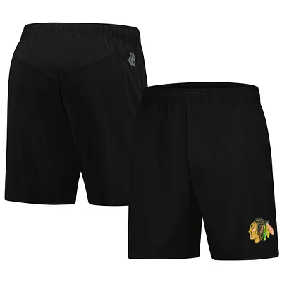 Men's Fanatics Black Chicago Blackhawks Tech Training Shorts