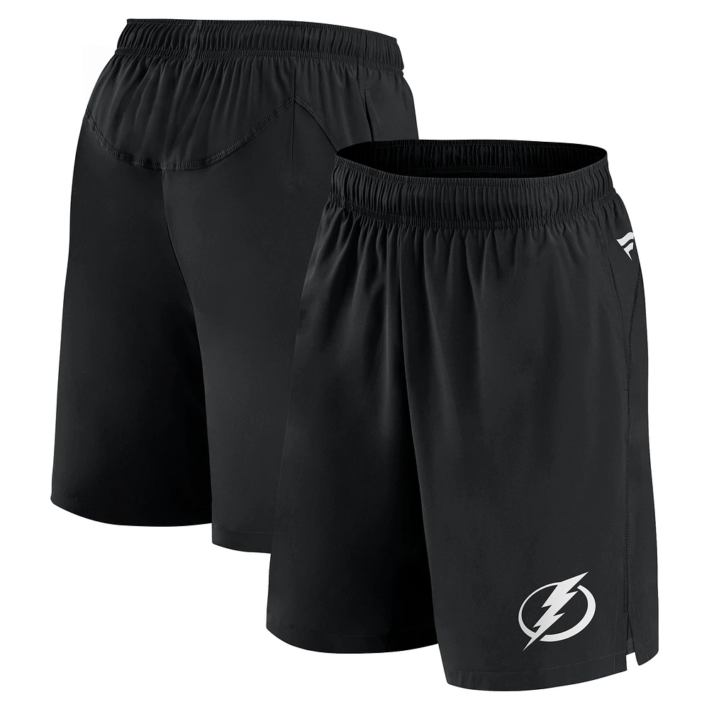 Men's Fanatics Black Tampa Bay Lightning Tech Training Shorts