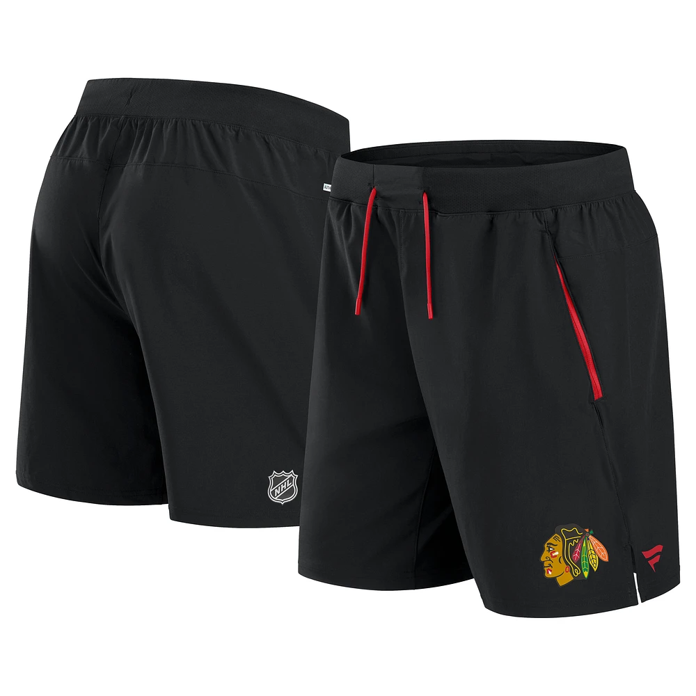 Men's Fanatics Black Chicago Blackhawks Authentic Pro Rink Performance Shorts