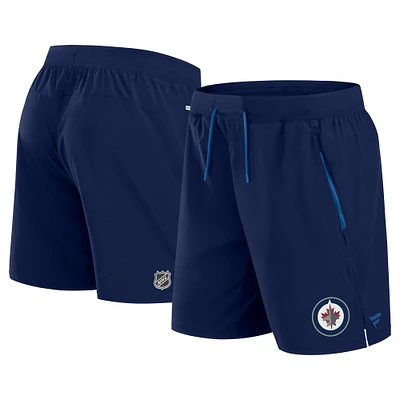 Men's Fanatics Navy Winnipeg Jets Authentic Pro Rink Performance Shorts