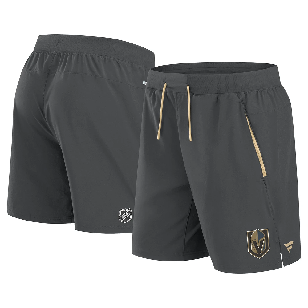 Men's Fanatics Gray Vegas Golden Knights Authentic Pro Rink Performance Shorts