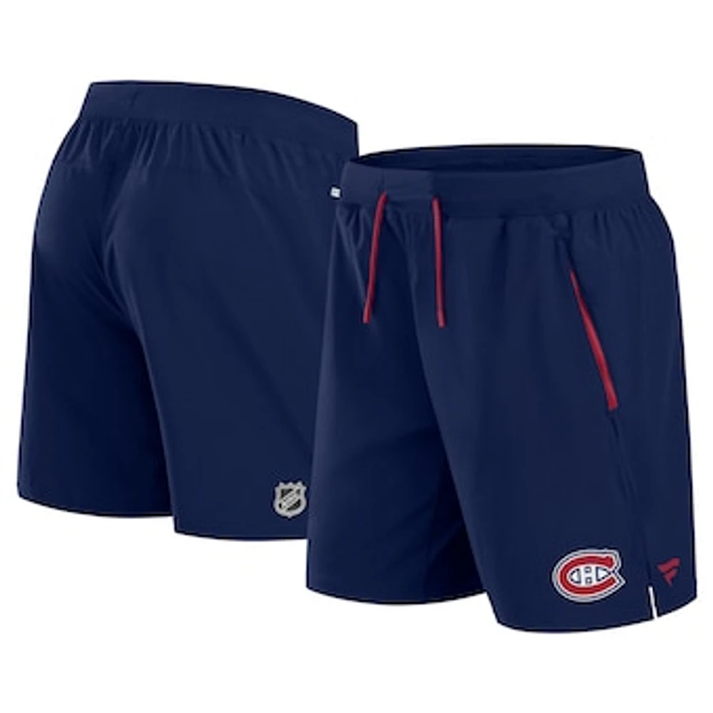 Men's Fanatics Navy Montreal Canadiens Authentic Pro Rink Performance Shorts
