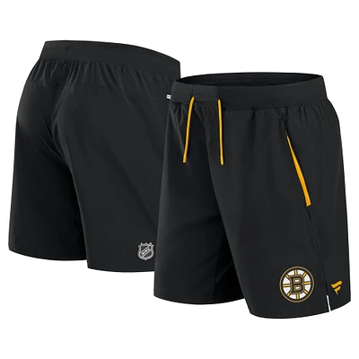 Men's Fanatics Black Boston Bruins Authentic Pro Rink Performance Shorts