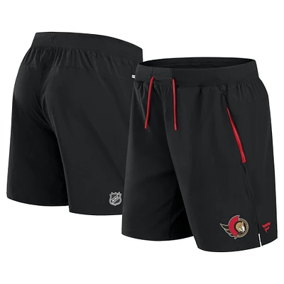 Men's Fanatics Black Ottawa Senators Authentic Pro Rink Performance Shorts