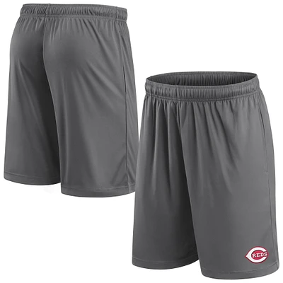 Men's Fanatics Gray Cincinnati Reds Primary Logo Shorts