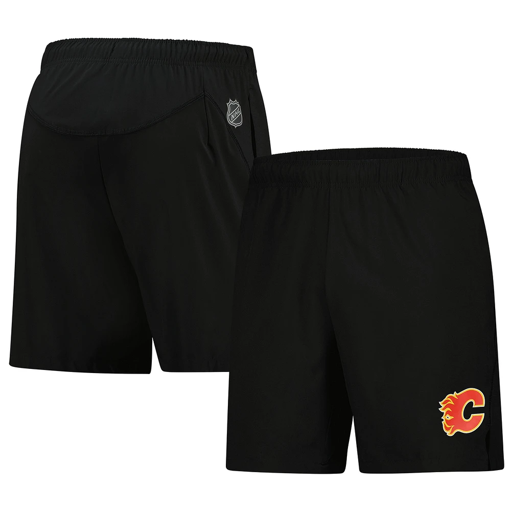 Men's Fanatics Black Calgary Flames Authentic Pro Performance Shorts