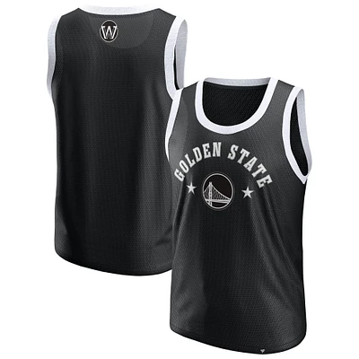 Men's Fanatics Black Golden State Warriors Mesh Tank Top