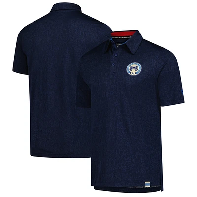 Men's Fanatics Navy Columbus Blue Jackets Jacquard Polo