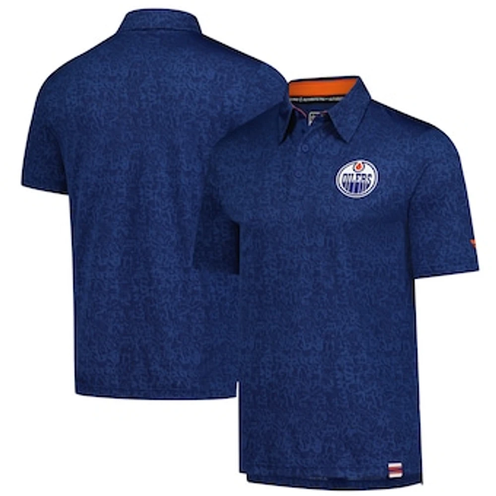 Men's Fanatics Royal Edmonton Oilers Authentic Pro Jacquard Polo